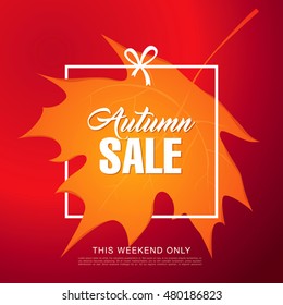 Autumn sale template banner