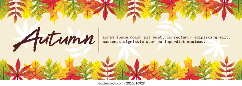 Autumn sale template banner vector background for ads e commerce 
