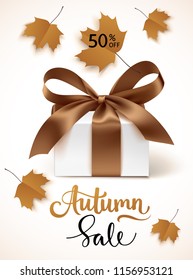 Autumn sale template design. Vector illustration