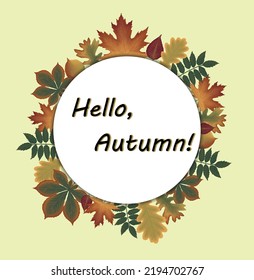 Autumn sale template with fall leaves. Background for shopping sale web banner, label, promo Poster template. Vector illustration .