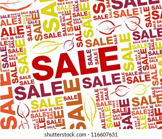 autumn sale text background. sale concept.