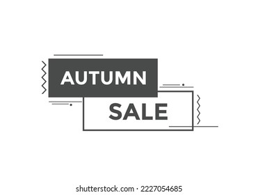 Schaltfläche Herbstverkauf. Sprachblase. Herbstverkauf Farbiges Webbanner. Vektorgrafik. Vorlage für das Gütezeichen Herbst
