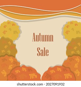 Autumn Sale. Autumn Trees. Custom Sales Orange and Yellow color
