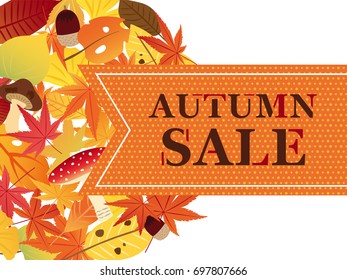Autumn sale vector background