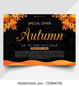 Autumn sale vector design
