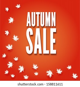 Autumn sale. Vector fall leaves