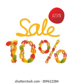 Autumn Sale. Vector illustration.