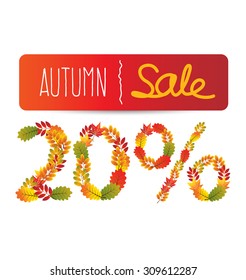 Autumn Sale. Vector illustration.