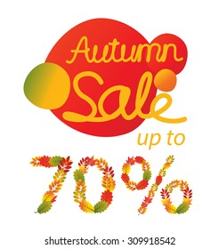 Autumn Sale. Vector illustration.