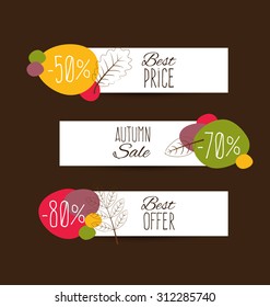 Autumn Sale. Vector illustration.