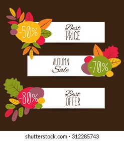 Autumn Sale. Vector illustration.