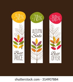 Autumn Sale. Vector illustration.