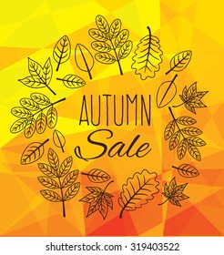 Autumn Sale. Vector illustration.