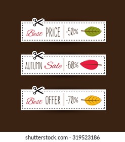 Autumn Sale. Vector illustration.