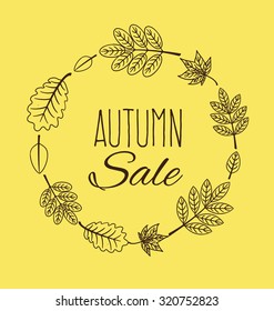 Autumn Sale. Vector illustration.