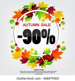 Autumn Sale. Vector illustration.