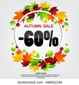 Autumn Sale. Vector illustration.