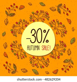 Autumn Sale. Vector illustration.