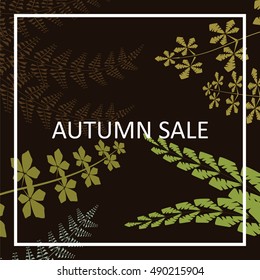 Autumn sale vector illustration. 