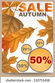 Autumn sale. Vector illustration. Eps 10.