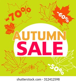 Autumn sale - vector set