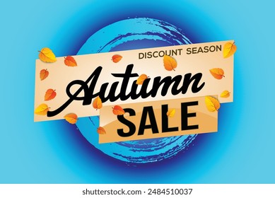 texto de la palabra de la venta del otoño concepto logo signo símbolo Vector nota mega shopping estilo para el uso landing page, Plantilla, redes sociales, Web, App móvil, póster, Anuncio, flyer, fondo, Tarjeta de regalo, Cupón
