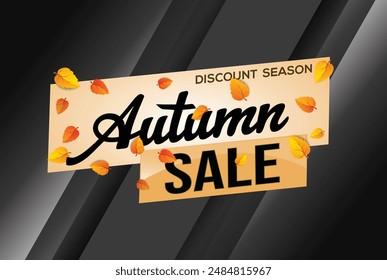 texto de la palabra de la venta del otoño concepto logo signo símbolo Vector nota mega shopping estilo para el uso landing page, Plantilla, redes sociales, Web, App móvil, póster, Anuncio, flyer, fondo, Tarjeta de regalo, Cupón
