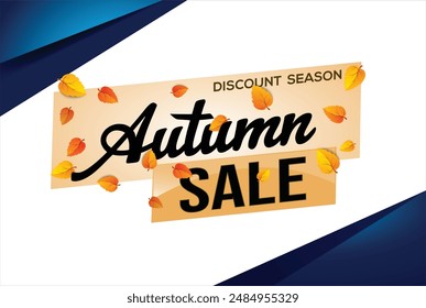 texto de la palabra de la venta del otoño concepto logo signo símbolo Vector nota mega shopping estilo para el uso landing page, Plantilla, redes sociales, Web, App móvil, póster, Anuncio, flyer, fondo, Tarjeta de regalo, Cupón
