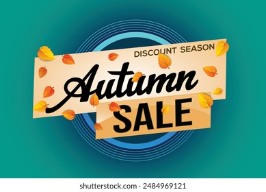 texto de la palabra de la venta del otoño concepto logo signo símbolo Vector nota mega shopping estilo para el uso landing page, Plantilla, redes sociales, Web, App móvil, póster, Anuncio, flyer, fondo, Tarjeta de regalo, Cupón
