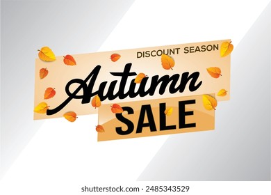 texto de la palabra de la venta del otoño concepto logo signo símbolo Vector nota mega shopping estilo para el uso landing page, Plantilla, redes sociales, Web, App móvil, póster, Anuncio, flyer, fondo, Tarjeta de regalo, Cupón
