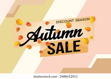 texto de la palabra de la venta del otoño concepto logo signo símbolo Vector nota mega shopping estilo para el uso landing page, Plantilla, redes sociales, Web, App móvil, póster, Anuncio, flyer, fondo, Tarjeta de regalo, Cupón
