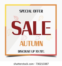 Autumn sale.Banner, poster for website . Bright geometrical background. Vector illustration EPS10