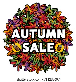 Autumn sale,Fall background image, template, promotional background, autumn leaves background, background of maple