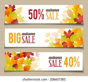 Autumn Sales Banners For Web Or Print