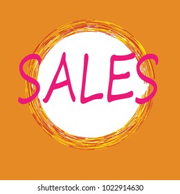 The autumn sales frame. Vector illustration.