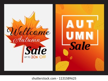 Autumn sales vector illustration