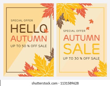 Autumn sales vector illustration