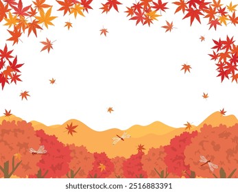 Autumn scenery image vector background.