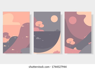 Herbstlandschaft einfache Plakattapete und dekorative Form