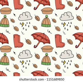Autumn seamless background