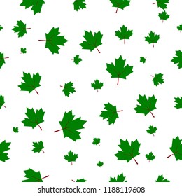 Autumn seamless background with maple leaves. Vector illustration. Pattern for trendy fabric, wallpapers.