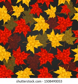 Autumn seamless background of maple leaves