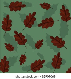 Autumn seamless background with maple leaves, vector illustration