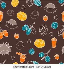 Autumn seamless background, multicolor, eps
