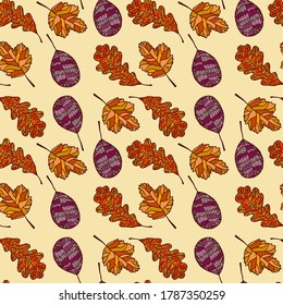 Autumn seamless background. Autumn patern