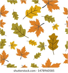 Autumn seamless background wallpeper vector illustration