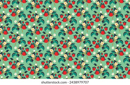 Autumn seamless natural pattern of exotic leaves. Vector floral background. Falling leaf seamless background with Oak. Maple, chestnut, linden, aspen walnut and rowan foliage in cartoon style.