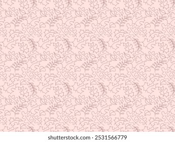 Autumn seamless natural pattern of exotic leaves. Vector floral background. Falling leaf seamless background with Oak. Maple, chestnut, linden, aspen walnut and rowan foliage in cartoon style.