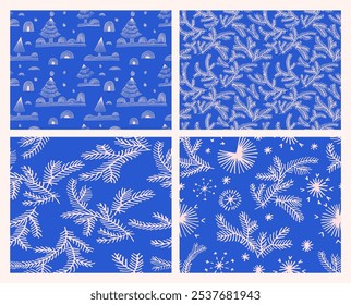 Autumn seamless natural pattern of exotic leaves. Vector floral background. Falling leaf seamless background with Oak. Maple, chestnut, linden, aspen walnut and rowan foliage in cartoon style.