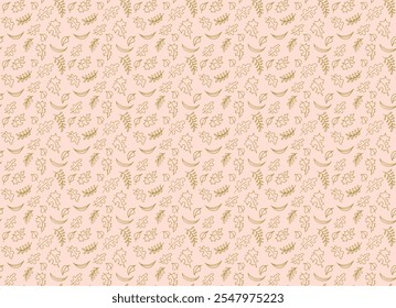 Autumn seamless natural pattern of exotic leaves. Vector floral background. Falling leaf seamless background with Oak. Maple, chestnut, linden, aspen walnut and rowan foliage in cartoon style.